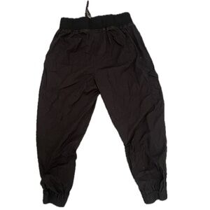 Almost Famous Girls XL Black Cotton Jogger Cargo Pants Elastic Waist Y2K Street